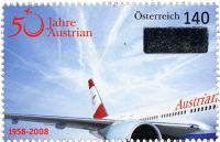 (2008) nr 2718 ** - Austria - 50 lat Austrian Airlines