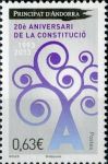 (2013) MiNr. 757 ** - Andora (Fr.) - 20 lat konstytucji