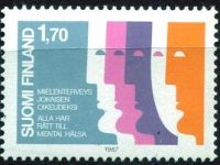 (1987) MiNr. 1016 ** - Finlandia - 90 lat Towarzystwa Zdrowia Psychicznego