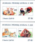 (2001) ZS 88 - 89 - Poczta Czeska - Ochrona przyrody - zwierzęta w zoo