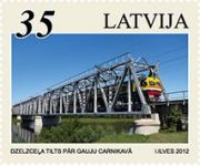(2012) MiNr. 845 ** - Łotwa - Most kolejowy