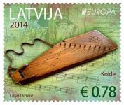 (2014) MiNr. 904 - 905 ** - Łotwa - Europa: Instrumenty muzyki ludowej (2)