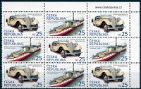 (2014) Nr 810 - 811 **, 9-bl - Republika Czeska - Historyczne środki transportu