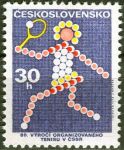 (1973) nr 2010 ** - Czechosłowacja - 80 lat zorganizowanego tenisa w Czechosłowacji