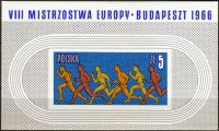 (1966) MiNr 1688 ** - Polska - BLOK 39 - Mistrzostwa Europy w Budapeszcie - Endurance