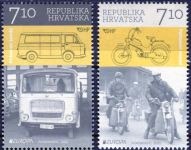 (2013) MiNr. 1082 - 1083 **- Chorwacja - Europa: Pojazdy pocztowe
