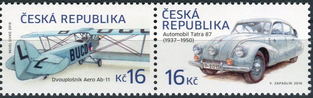 (2016) č. 903 - 904 ** - 16 + 16 Kč - Česká republika - Historické dopravní prostředky 