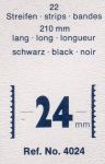Hawidky czarna, taśma 210 x 24 mm, 22 sztuki - schaufix - wkładana