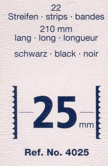 Hawidky czarna, taśma 210 x 25 mm, 22 sztuki - schaufix - wkładana
