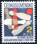 (1987) MiNr. 2896 ** - Czechosłowacja - 50. rocznica powstania Federacji Kręglarskiej