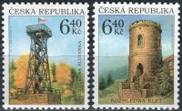 (2003) Mi.Nr. 359 - 360 ** - Republika Czeska - Zabytki techniki Wieże widokowe