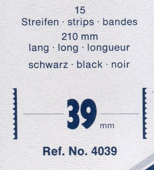 Hawidky czarny, paski 210 x 39 mm, 15 sztuk - schaufix - wkładane