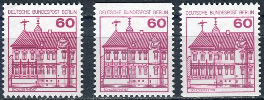 (1979) MiNr. 611 A; C; D; ** - Berlin - Zachód - Znaczek pocztowy: Blokady (III)