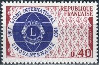 (1967) MiNr. 1601 ** - Francja - 50 lat Lions International