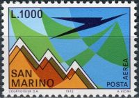 (1972) MiNr. 1016 ** - San Marino - Znaczek lotniczy