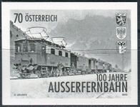 (2013) MiNr. 3086 ** - Austria - czarny nadruk - 100 lat Außerfernbahn