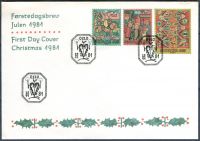 (1981) FDC - MiNr. 850 - 852 - Norwegia - Boże Narodzenie: tkactwo artystyczne