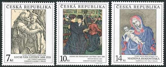 (1994) MiNr. 57-59 ** - 7-14 CZK - Republika Czeska - Sztuka