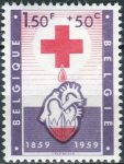 (1959) MiNr. 1151 ** - Belgia - 100 lat Czerwonego Krzyża