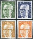 (1971) MiNr. 689 - 692 ** - Niemcy - prezydent federalny Gustav Heinemann (II)