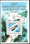 (1991) MiNr 1496 ** - Niemcy - BLOK 23 - Mistrzostwa Świata w Bobslejach