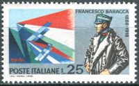(1968) MiNr. 1276 ** - Włochy - 50. rocznica śmierci Francesco Baracca