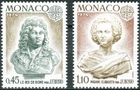 (1974) MiNr. 1114 - 1115 ** - Monako - Europa: statuetki