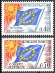 (1969) MiNr. 13 - 14 ** - Francja - Rada Europy - Flaga UE