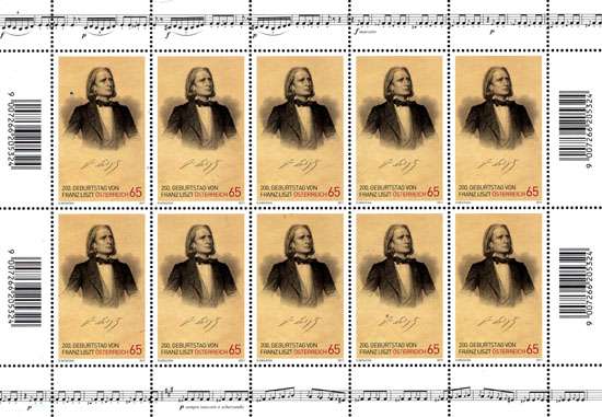 (2011) No 2910 ** - Austria - PL - 200. urodziny Franciszka Liszta