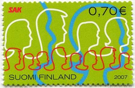 (2007) nr 1839 ** - Finlandia - 100 lat Centralnej Organizacji Fińskich Związków Zawodowych