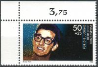 (1988) MiNr. 1360 ** - Německo - roh - Idoly rocku a populární hudby - Buddy Holly