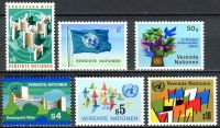 (1979) MiNr. 1 - 6 ** - Organizacja Narodów Zjednoczonych Wiedeń - Znaki: flagi, Organizacja Narodów Zjednoczonych