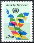 (1980) MiNr. 8 ** - ONZ Wiedeń - Flagi jako gołębie pokoju