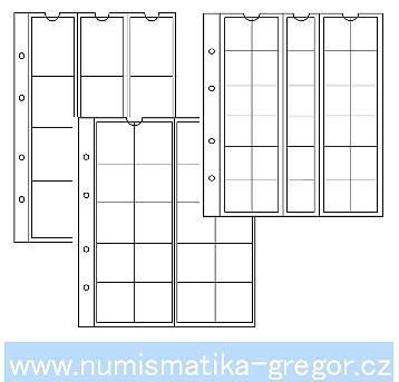 Arkusze NUMIS - zestaw arkuszy SORT - opakowanie 5 sztuk (arkusz + biała kartonowa przekładka)