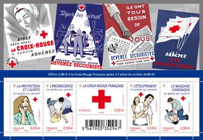 (2010) Nr 5009 - 5013 ** - Francja - BLOK 144 - Czerwony Krzyż 2010