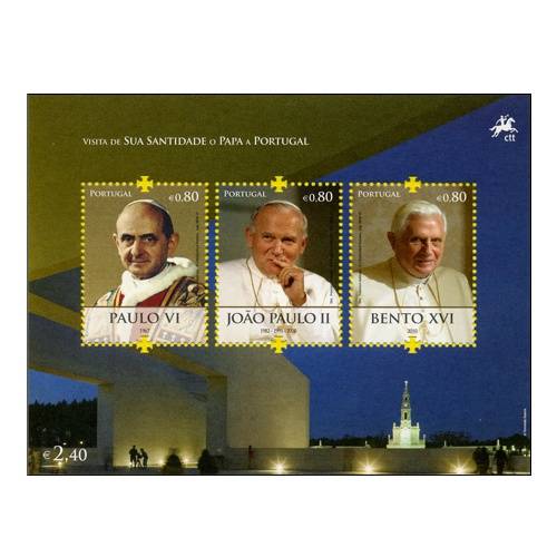 (2010) Nr 3512-3514 ** - BLOK 298 - Portugalia - Wizyta papieża w Portugalii