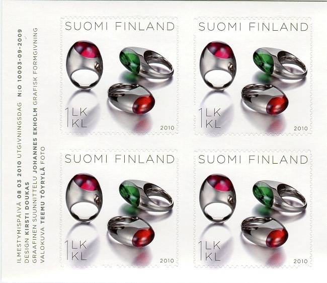 (2010) Nr 2012 ** - Finlandia - 4-bl - pierścienie
