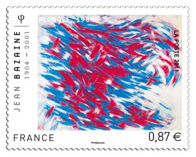 (2011) MiNr. 5071 ** - Francja - pieczęć: Jean Bazaine, obraz "Nurkowanie"