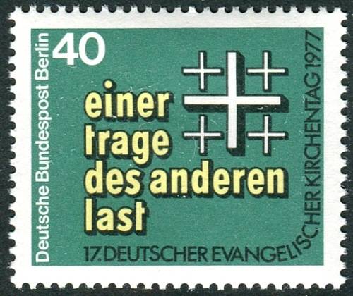 (1977) Nr 548 ** - Berlin - Zachód - Niemiecki Kościół Ewangelicki w Berlinie
