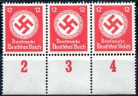 (1944) MiNr. D 172 ** 3-pięć + licznik - Deutsches Reich - Znaczek służbowy