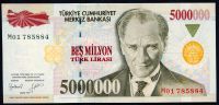 Turcja - (P210) 5 000 000 lirów (1997) - UNC
