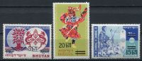 (1967) MiNr. 139 - 141 ** - Bhutan - seria reprintów