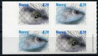 (2000) MiNr. 1355 - 1356 Du + Do **- 4-bl - Norwegia - rybołówstwo