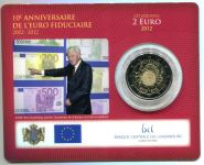 (2012) 2€ - Luksemburg - 10. rocznica wprowadzenia euro - coin card