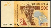 CFA - Wybrzeże Kości Słoniowej (A) - (P 119 Ai) 500 franków (2020) - UNC