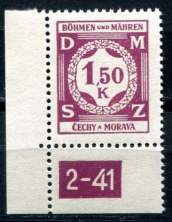 (1941) Nr SL 8 ** (2-41 L) - Protektorat Czech i Moraw - Znaczki służbowe