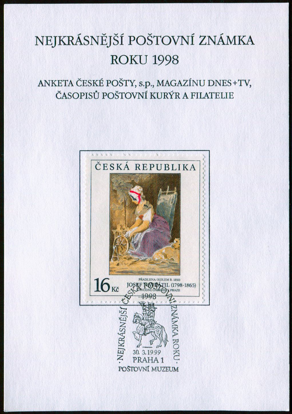 (1998) AČP 5 - Česká republika - Suvenýr ankety České pošty