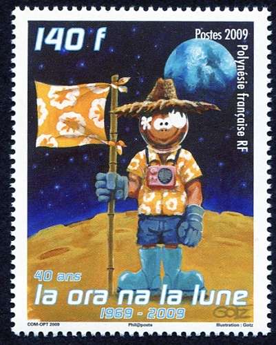 (2009) NiNr. 1075 ** - Fr. Polinezja - lądowanie na księżycu