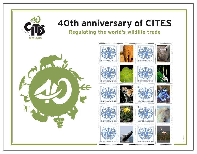 (2013) ONZ Nowy Jork ** - PL - 40. rocznica CITES