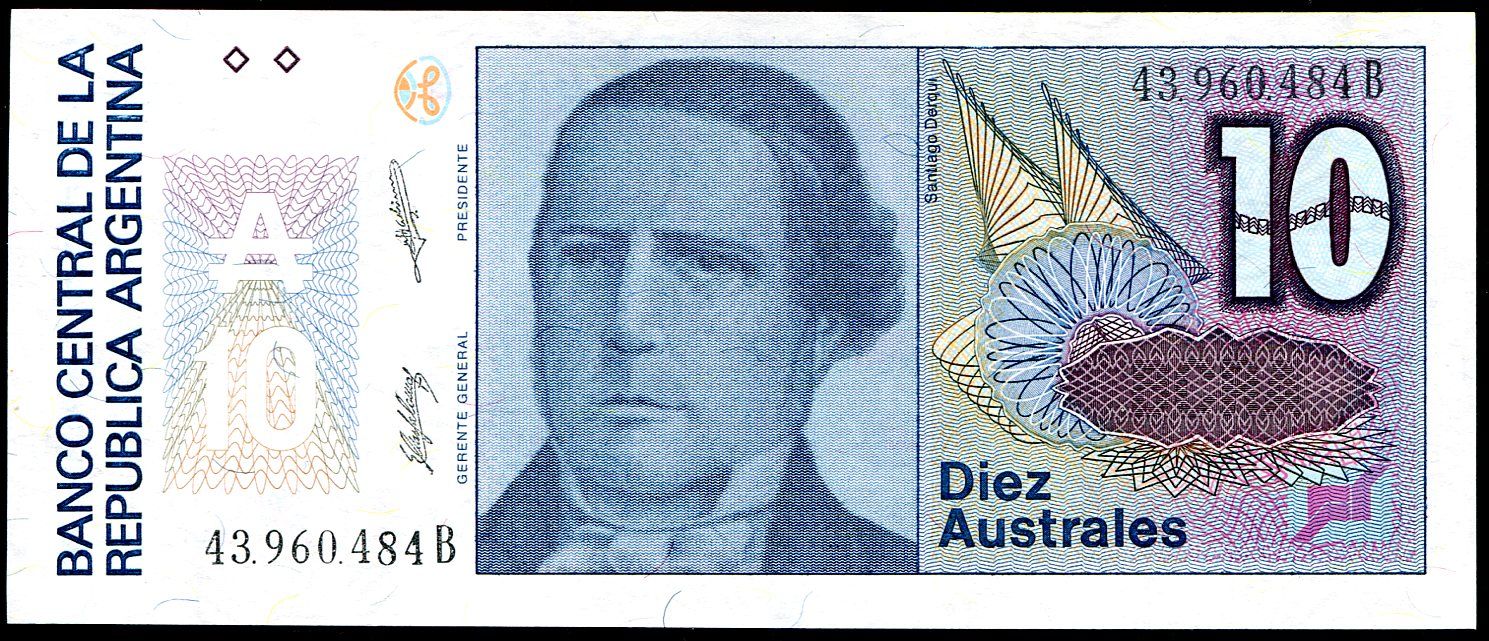 Argentina (P 325b) - 10 Australes (1988) - UNC